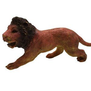 Vintage Lifelike Realistic Roaring Lion 4.5" Figure Figurine Toy Collectible